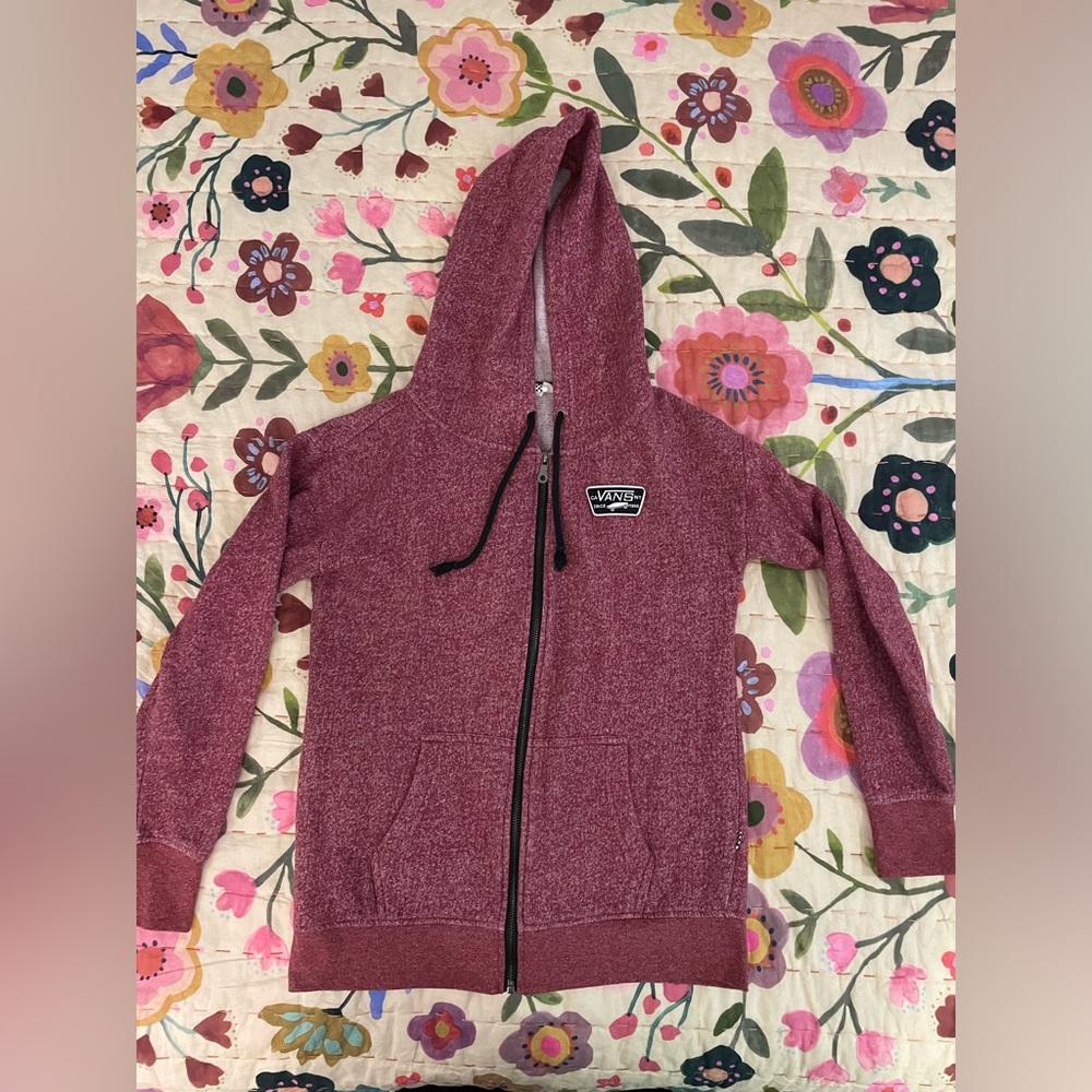Red Vans Zip Sweatshirt Size XSmall